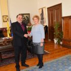 Συνάντηση του προέδρου του ΕΒΕ Φλώρινας Σ. Σαπαλίδη με την υφυπουργό Εσωτερικών στη Θεσσαλονίκη