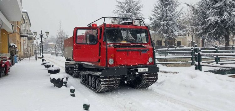 Στους δρόμους το ερπυστριοφόρο της Πυροσβεστικής Υπηρεσίας Φλώρινας (video, pics)