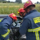 Παροχή βοηθείας από την Πυροσβεστική σε τροχαίο, στην Ε.Ο. Φλώρινας – Έδεσσας, στο ύψος του Αντιγόνου