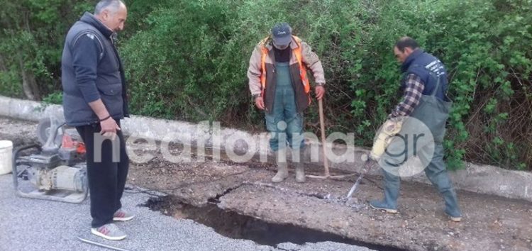 Προς αποκατάσταση η βλάβη στον κεντρικό αγωγό ύδρευσης της Φλώρινας (video, pics)