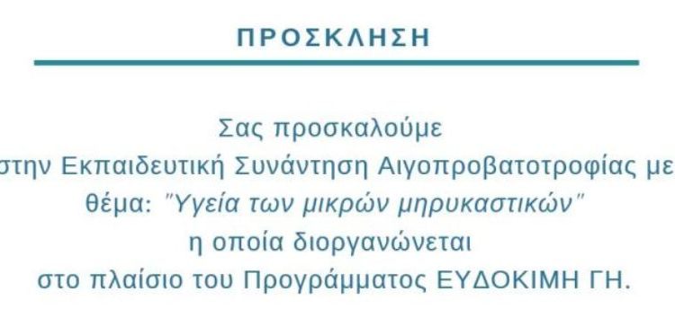 Εκπαιδευτική συνάντηση αιγοπροβατοτροφίας στο Αμύνταιο