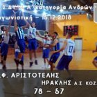 Εύκολο απόγευμα για τον Αριστοτέλη – Επιβλήθηκε με 78-57 του Ηρακλή Κοζάνης