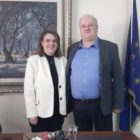 Συνάντηση της υφυπουργού Ολυμπίας Τελιγιορίδου με το δήμαρχο Πρεσπών Παναγιώτη Πασχαλίδη για τα Σχέδια Βόσκησης