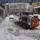 Αποχιονισμός κεντρικών οδών της Φλώρινας (video, pics)