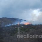 Σε εξέλιξη φωτιά έξω από τη Φλώρινα (video, pics)