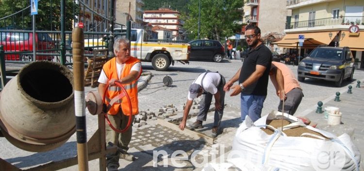 Ολοκληρώνονται τα έργα επισκευής επί της Λεωφόρου Ελευθερίας, στον ποταμό Σακουλέβα (pics)