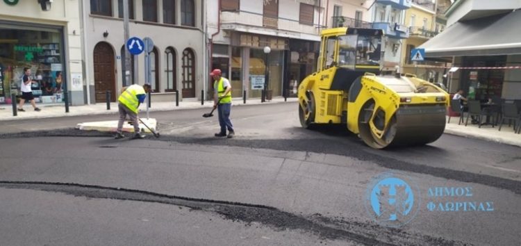 Προχωρούν οι εργασίες ασφαλτοστρώσεων στην πόλη της Φλώρινας