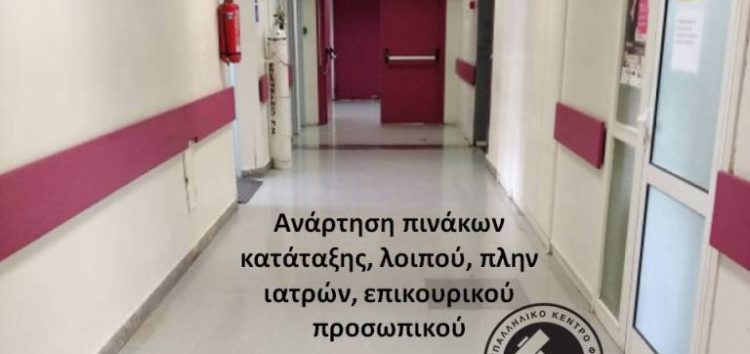 Ανάρτηση πινάκων κατάταξης λοιπού, πλην ιατρών, επικουρικού προσωπικού