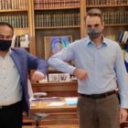 Συνάντηση του πρωθυπουργού Κ. Μητσοτάκη με το βουλευτή Φλώρινας Γ. Αντωνιάδη