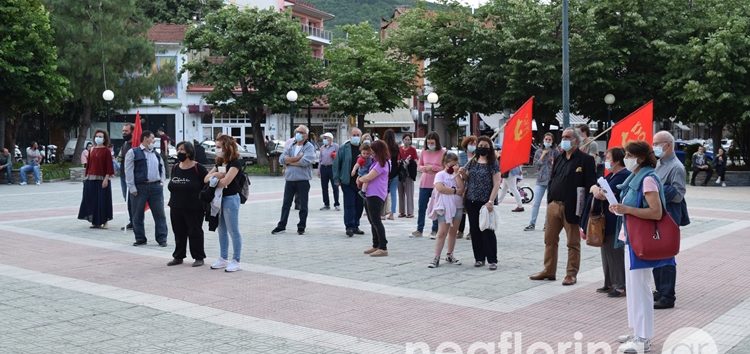 Συγκέντρωση του ΚΚΕ στη Φλώρινα ενάντια στο νέο εργασιακό νομοσχέδιο (pics)