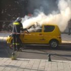 Όχημα τυλίχθηκε στις φλόγες – Άμεση επέμβαση της Πυροσβεστικής