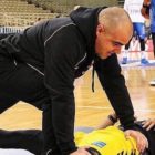 Ο γυμναστής της Εθνικής ομάδας μπάσκετ Νίκος Παπαβασιλείου στη Φλώρινα