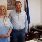 Επίσκεψη της νέας Διευθύντριας Πρωτοβάθμιας Εκπαίδευσης Φλώρινας στον Δήμαρχο Αμυνταίου