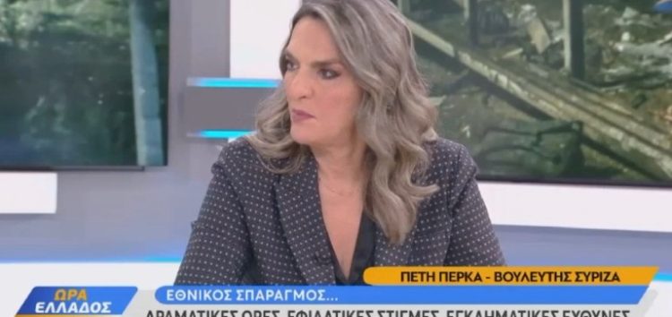 Η Πέτη Πέρκα στο OPEN: «Υπάρχουν σοβαρές ευθύνες. Υπήρχαν πολλές και πολύ σοβαρές προειδοποιήσεις» (video)