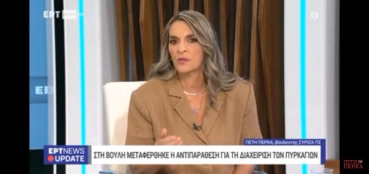 Η Πέτη Πέρκα στο ERT NEWS: «Όταν καταστρέφεται το περιβάλλον και ο πλανήτης, κινδυνεύει και η ανθρώπινη ζωή» (video)