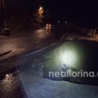 Καθίζηση δρόμου στο Πισοδέρι (video)