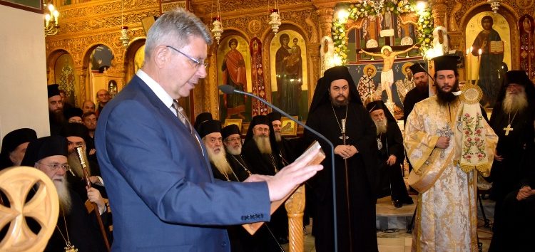 Χαιρετισμός του Αντιπεριφερειάρχη Π.Ε. Φλώρινας Σωτήριου Θ. Βόσδου στην τελετή ενθρόνισης του Μητροπολίτη Φλωρίνης, Πρεσπών και Εορδαίας κ.κ. Ειρηναίου