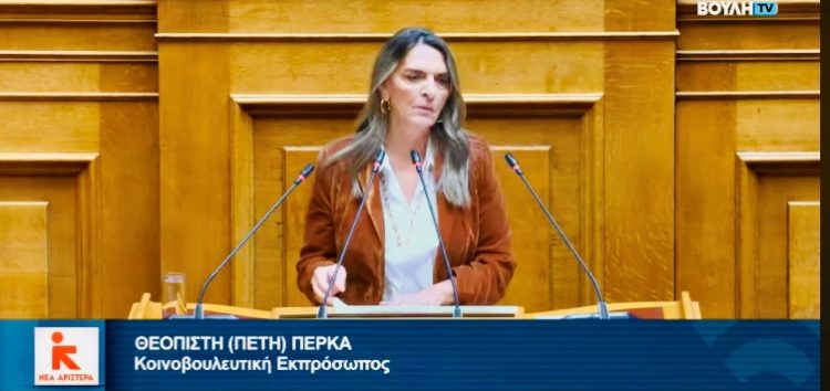 Πέτη Πέρκα: «Έχουμε μια κυβέρνηση ειδικών οικονομικών συμφερόντων, που στηρίζεται σε ένα σάπιο αναπτυξιακό πρότυπο»