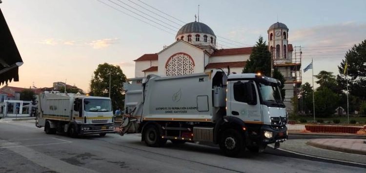 Εργασίες καθαρισμού και πλύσης κάδων απορριμμάτων από τον Δήμο Αμυνταίου