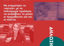 Πέτη Πέρκα: Να σταματήσει το «αστείο» με τα πολύχρωμα τιμολόγια, να αναλάβουν το ρίσκο οι προμηθευτές και όχι οι πολίτες