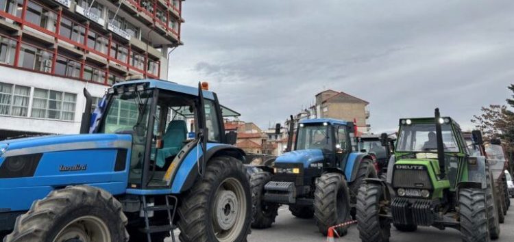 Παράσταση διαμαρτυρίας από αγρότες στην Π.Ε. Φλώρινας