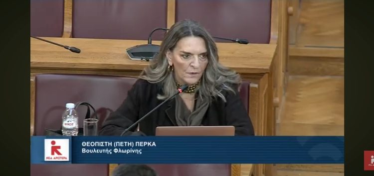 Πέτη Πέρκα: «Το νομοσχέδιο δεν θεραπεύει την αποτυχία της Πολιτείας για ορθή διοίκηση του σιδηροδρόμου»